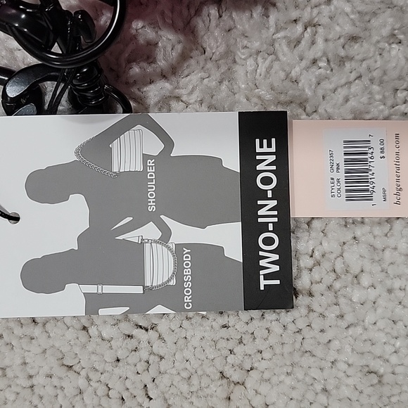 NWT BCBGeneration 2 in 1 Crossbody Puffer Bag, Pink - Picture 6 of 10